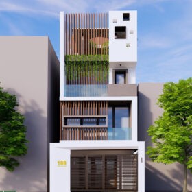 Thiết kế nhà phố 4 tầng 5.2x18m đẹp, hiện đại tại quận Hoàn Kiếm