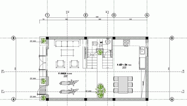 Bản vẽ thiết kế nhà 2 tầng 8x10m mái thái sang trọng, tinh tế