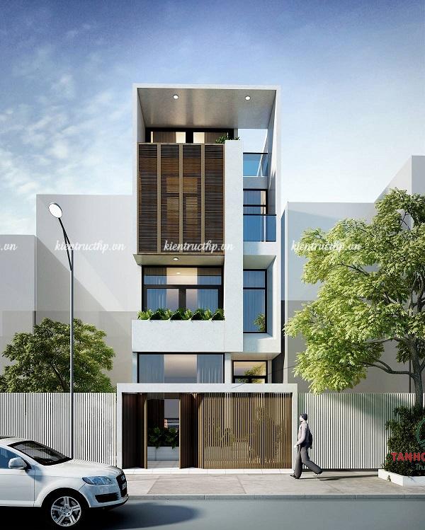Mặt bằng công năng dành cho thiết kế nhà phố đẹp 4 tầng 8x12m hiện đại