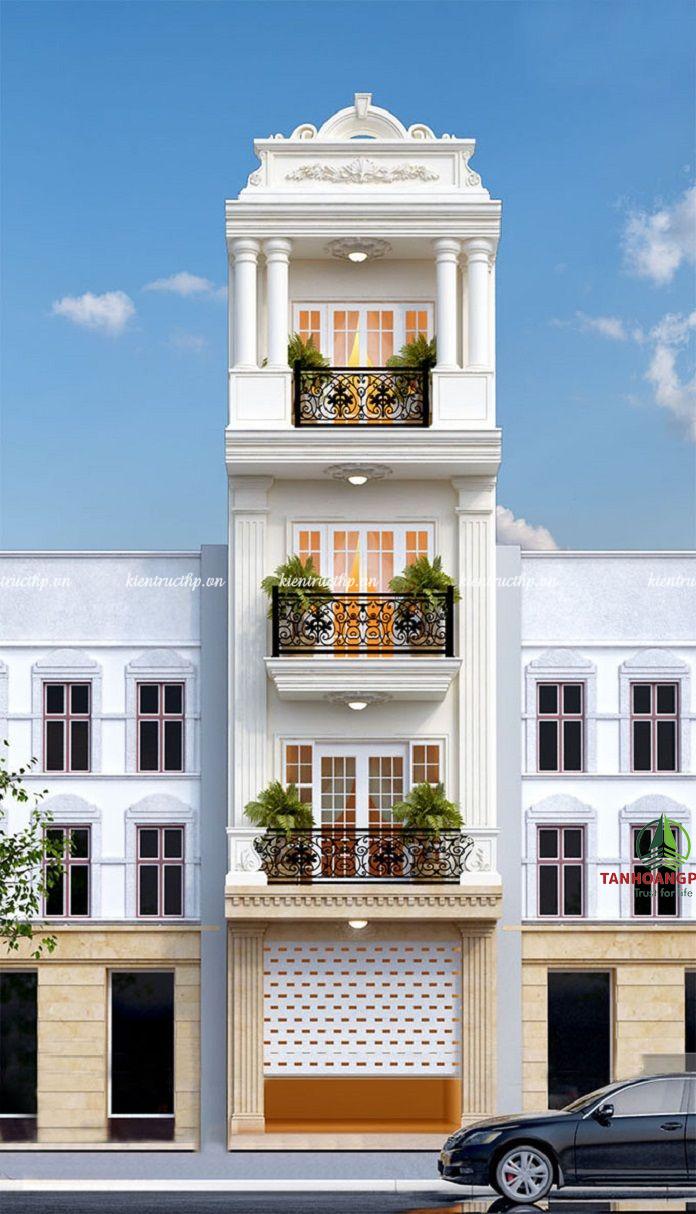 Giới thiệu thiết kế nhà phố đẹp 4 tầng 8x12m hiện đại tại Sài Gòn